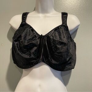 42DD Bali Women Bra Black Tracing Minimizer Underwire Full Coverage Style 3562